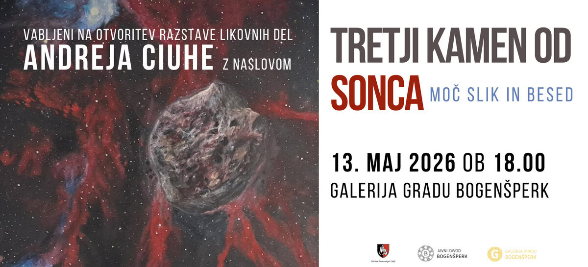 Otvoritev likovne razstave Andreja Ciuhe: Tretji kamen od sonca (Moč slik in besed)